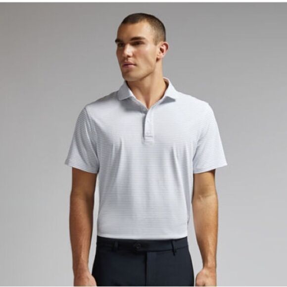 NEW G/Fore FEEDER STRIPE TECH PIQUÉ MODERN SPREAD COLLAR POLO C29 - Picture 1 of 7